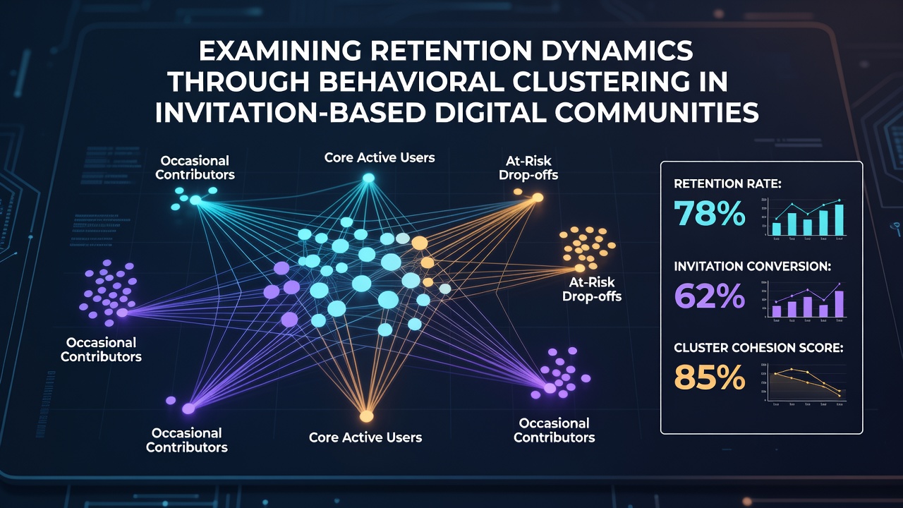 Examining Retention Dynamics Through Behavioral Clustering in Invitation-Based Digital Communities